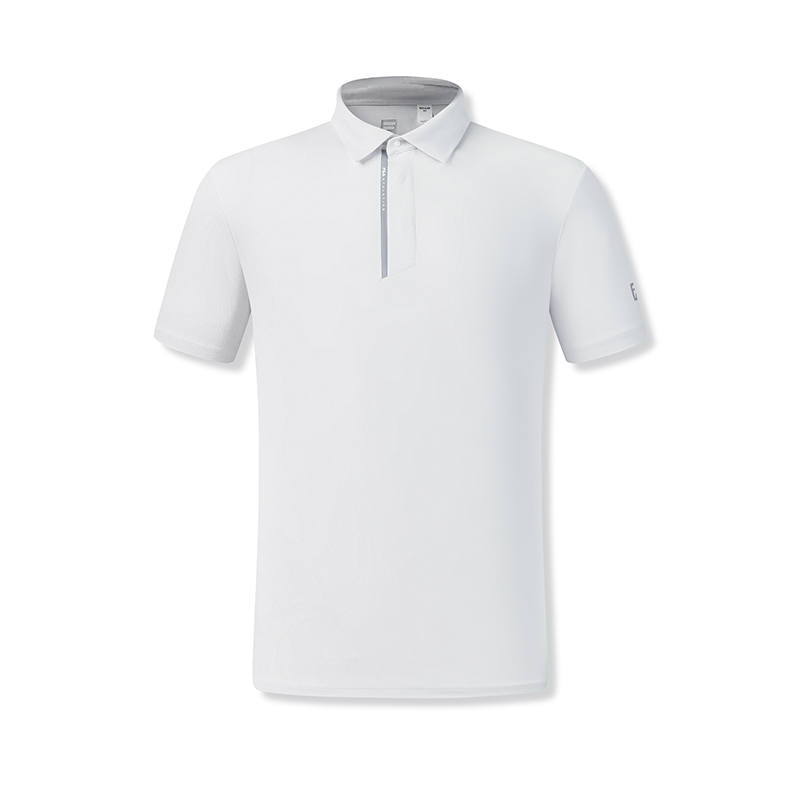 FILA Fitness Polo Shirt Men's Cool Stone White