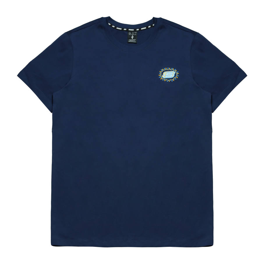 Skechers T Shirts Unisex Marine Blue Crew Neck Thin