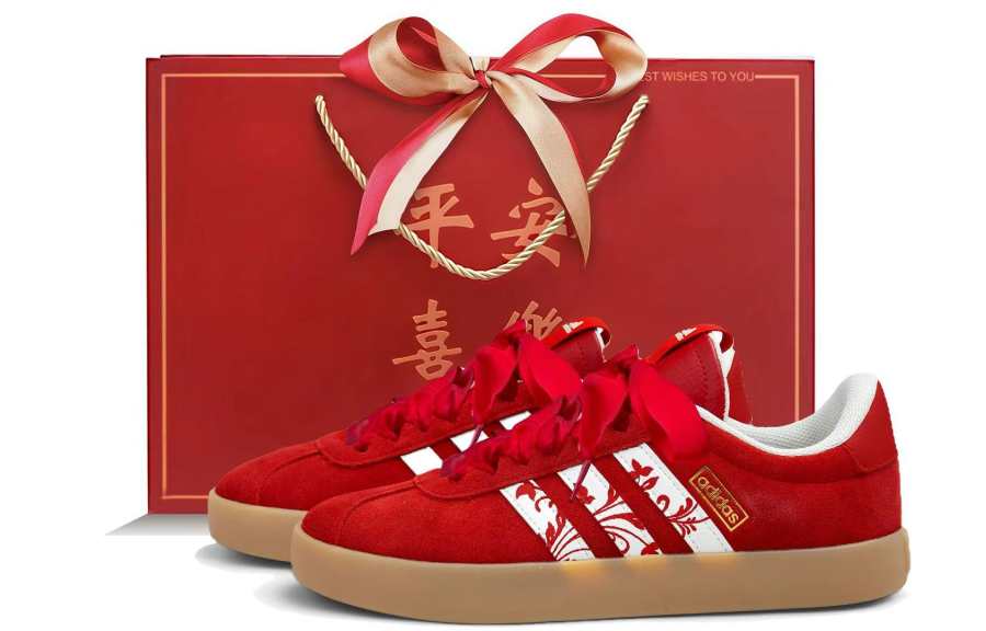 Adidas Adidas VL COURT 3.0 Low top Skateboard Shoes Unisex White Red