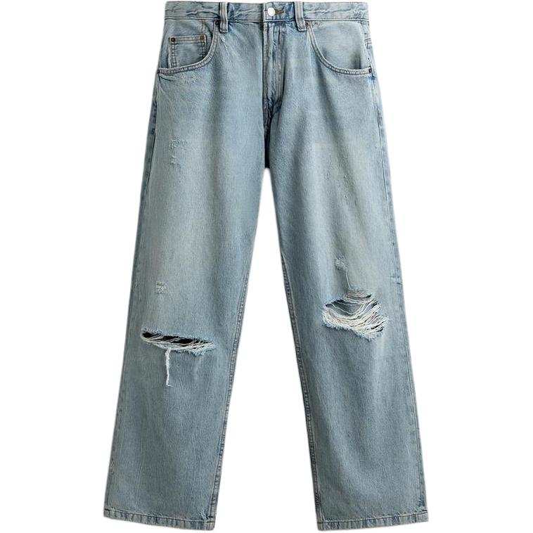 ZARA Jeans Men's Light Blue Moderate Wide Leg Pants