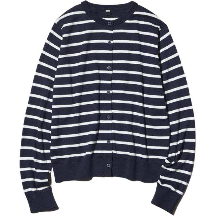UNIQLO Knitwear Women's Dark Blue Crew Neck Moderate