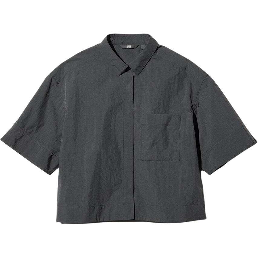 UNIQLO SS26 Shirts Women's Black Lapel Moderate Other