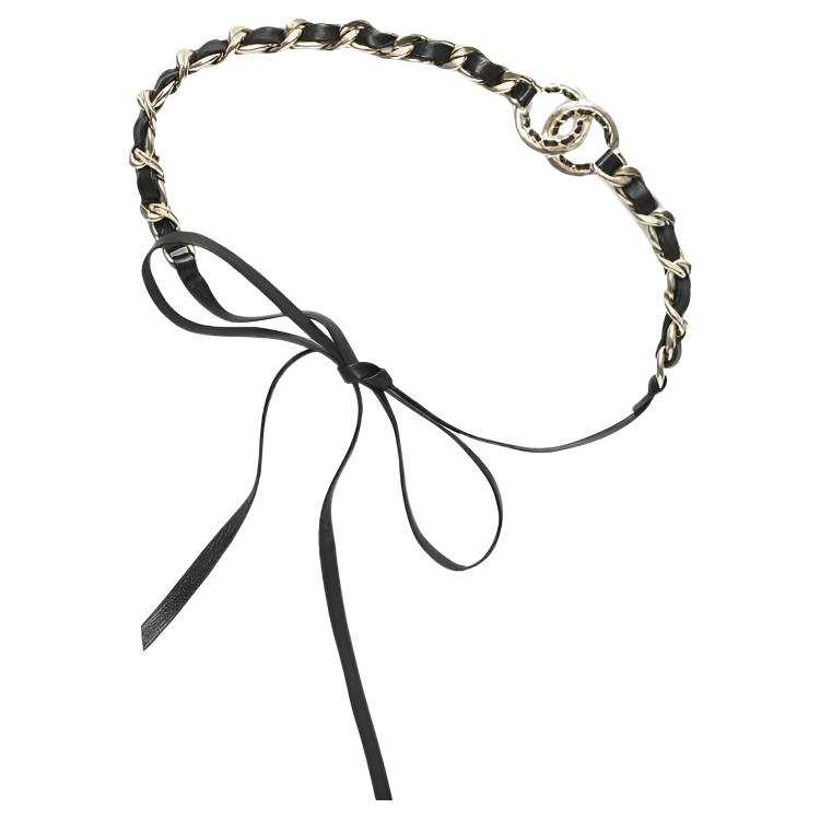CHANEL Trendy Metal, Lambskin Waist Chains Women's Black
