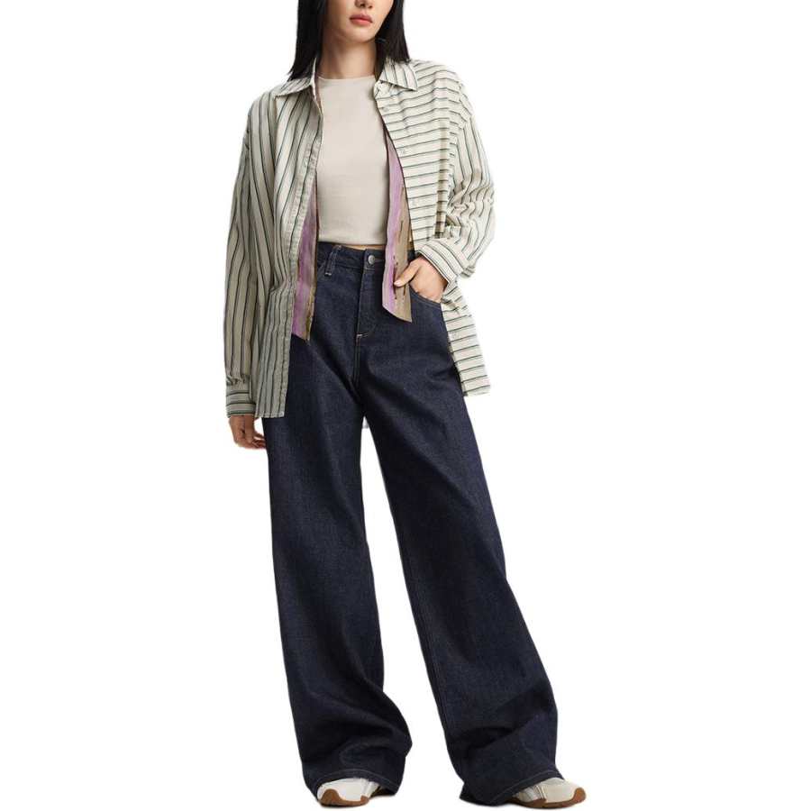 Lee SS26 Shirts Women's Milk White Lapel Moderate