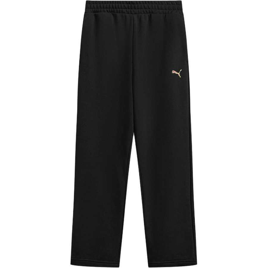 PUMA Knitted Sweatpants Unisex Black Moderate Straight Fit Pants
