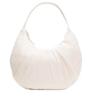 Lululemon Pleated Nylon Shoulder Bag Women's Light Ivory White