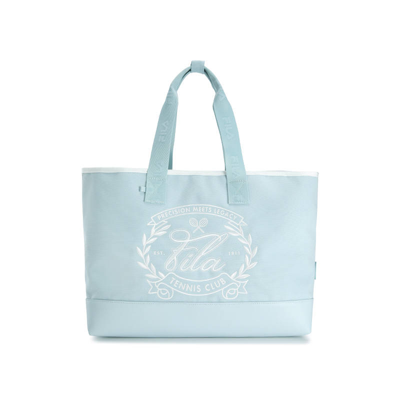 FILA Tennis Fabric, PU Handbag Unisex Autumn Aqua Blue