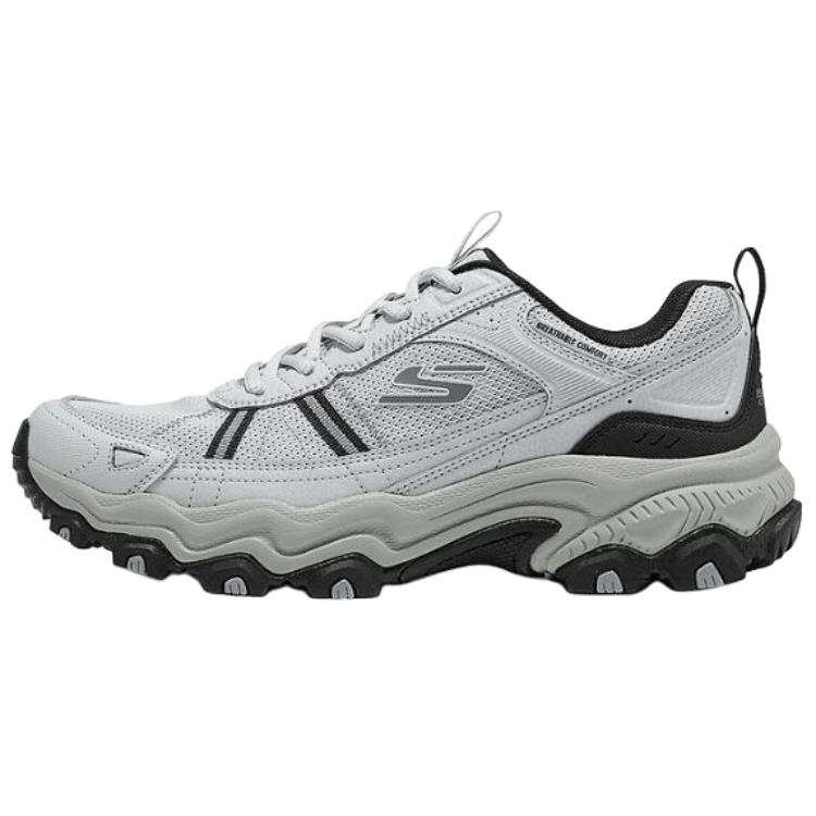 Skechers OUTDOOR Abrasion Resistant Breathable Low top Mountaineering Hiking Shoes Men's Gray Black