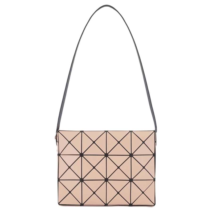 ISSEY MIYAKE Cuboid Polyvinyl Chloride Resin & Polyester Shoulder Bag Unisex Beige