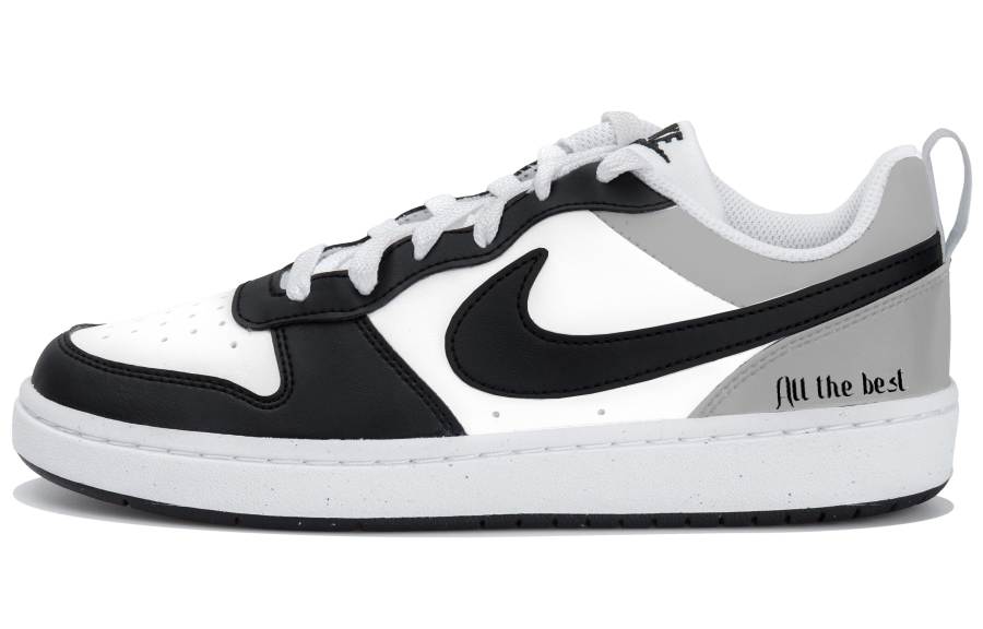 Nike Nike Court Borough 2 Low top Skateboard Shoes Black White Gray Teenagers