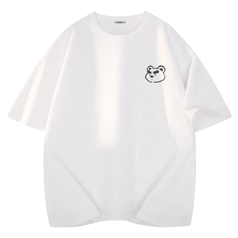 MINISO T Shirts Unisex Crew Neck Moderate Heavyweight