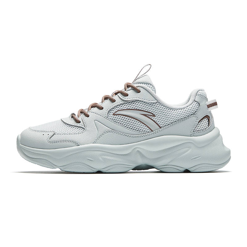 Anta Puffy Star Abrasion Resistant Lightweight Breathable Casual Shoes Women's Taupe