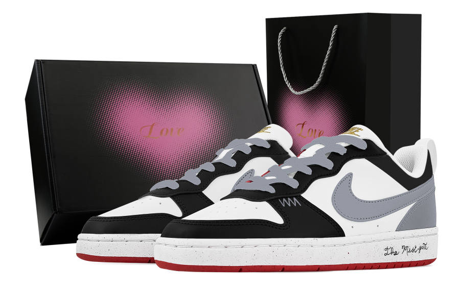 Nike Nike Court Borough Heartbeat Frequency, Heart Box Abrasion Resistant Slip Resistant Low top Skateboard Shoes Unisex