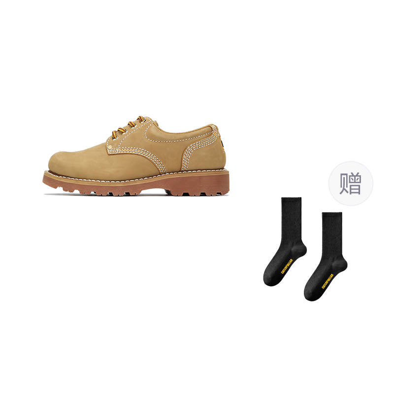 CAT Casual Leather Shoes Men's Yellow
