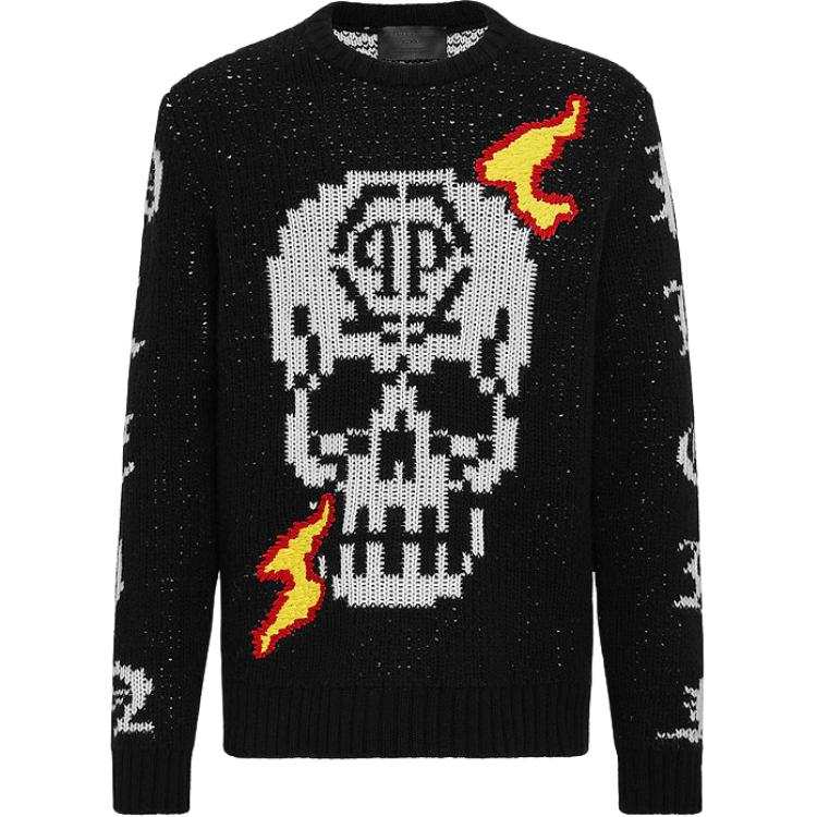 Philipp Plein skull-detail knit jumper