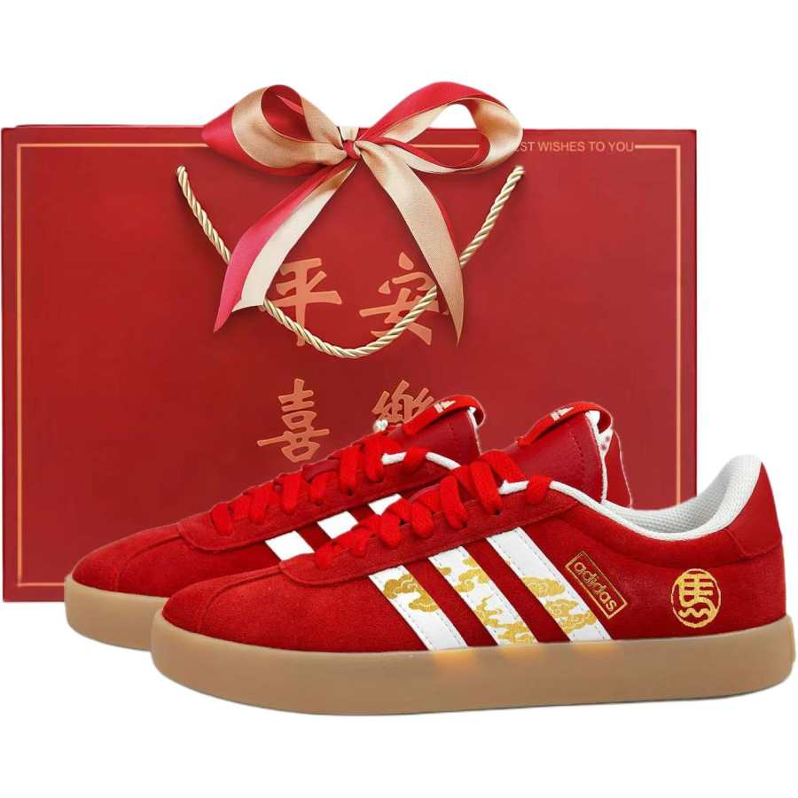 Adidas Adidas VL COURT 3.0 Low top Skateboard Shoes Unisex White Red