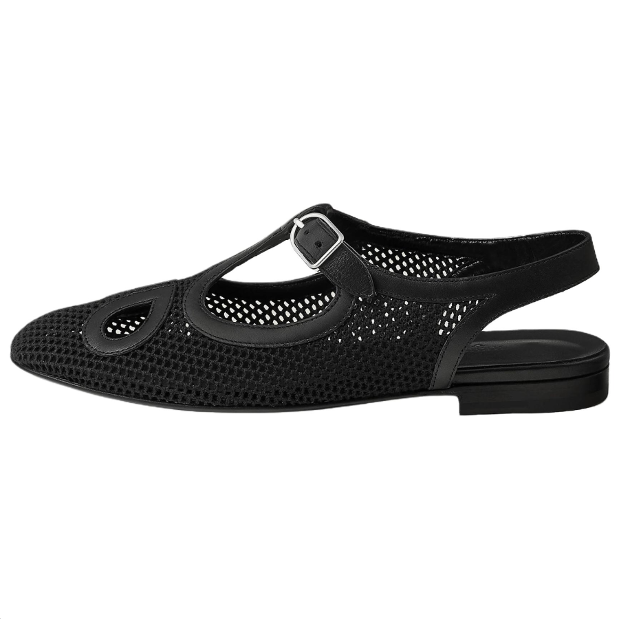 HERMES Kim Casual Shoes 1.3cm Women's Black