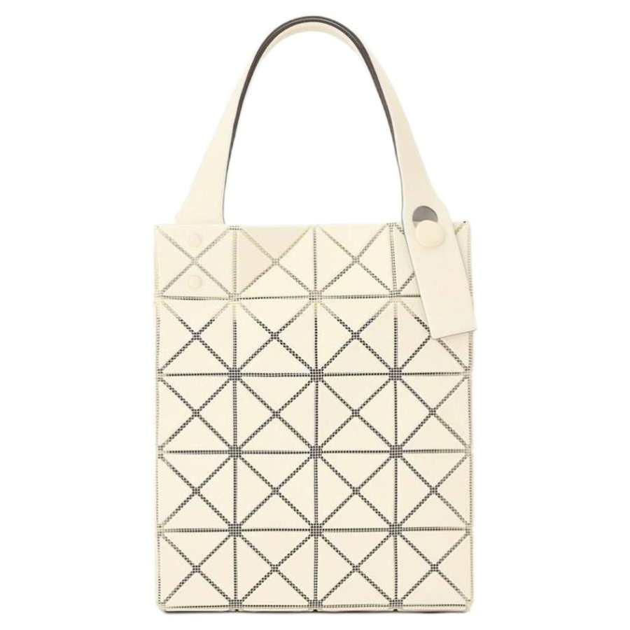 ISSEY MIYAKE ISSEY MIYAKE Prism Polyvinyl Chloride Resin & Polyester Tote Handbag Mini Unisex Ivory
