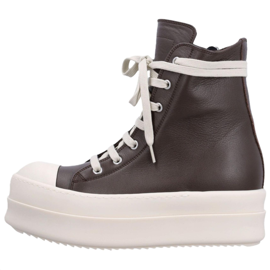 RICK OWENS RICK OWENS/RO Cow Leather High top Skateboard Shoes Women's Brown