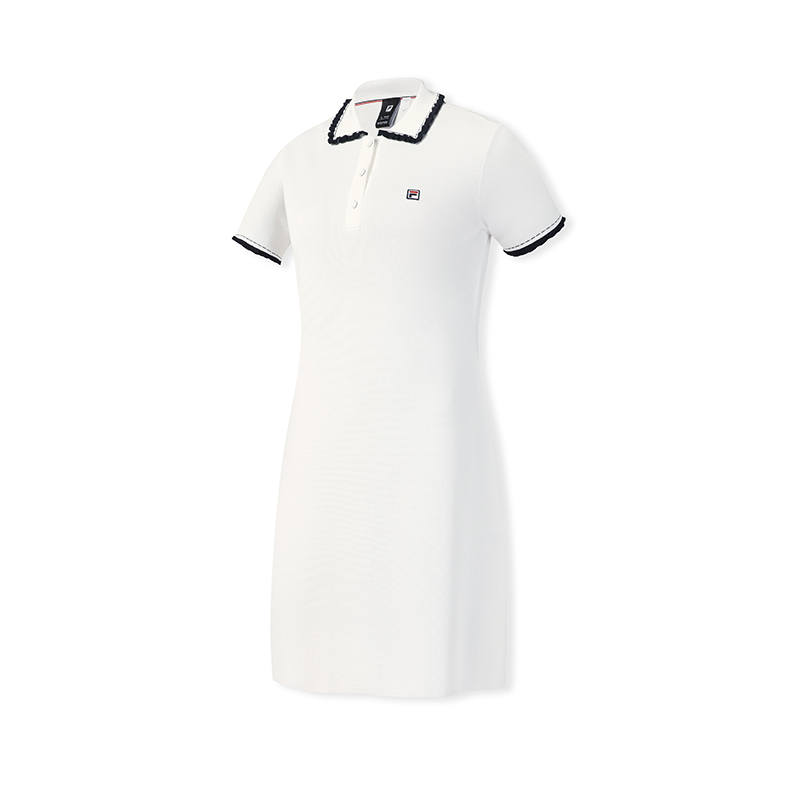 FILA Tennis Short Sleeved Dress Women's Cloud White