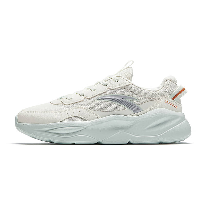 Anta Unruly Series Cushioning Abrasion Resistant Casual Shoes Women's White Silver Green