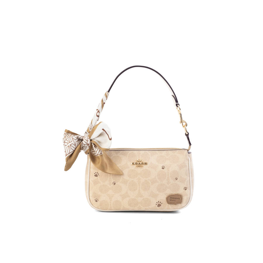 COACH Nolita Coated Canvas Shoulder Bag Small Women's Sand