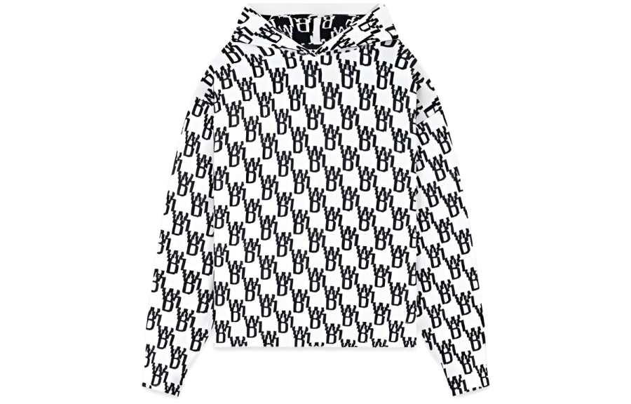WE11DONE WE11DONE monogram knitted hoodie