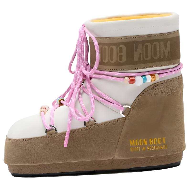 Moon Boot X Guest In Residence Cow Suede Short Snow Boots Women's Brown/White