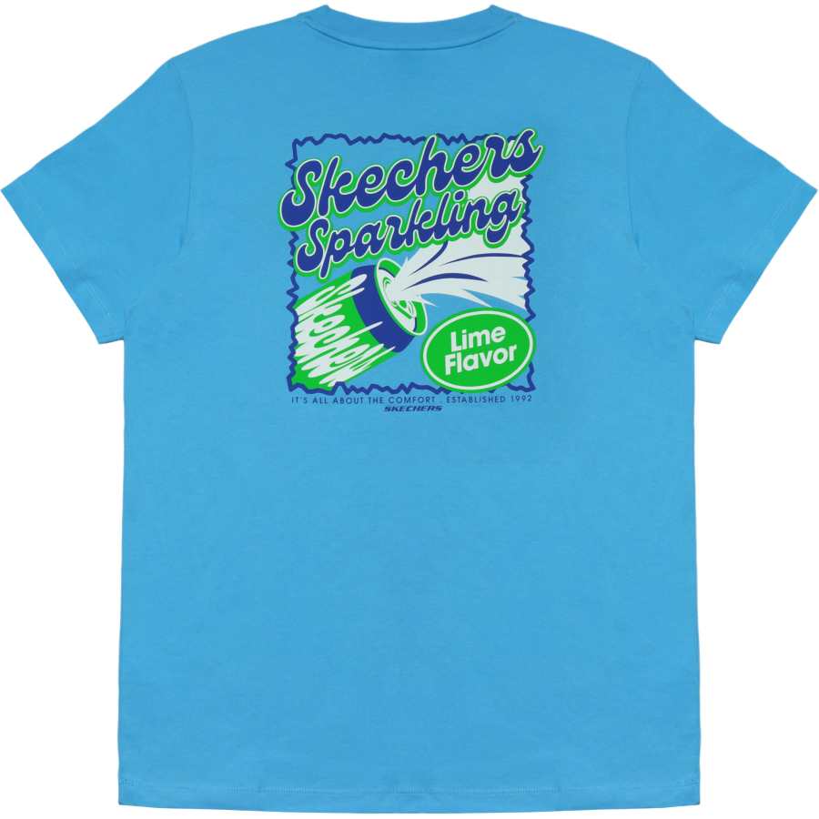 Skechers T Shirts Unisex Melancholic Blue Crew Neck