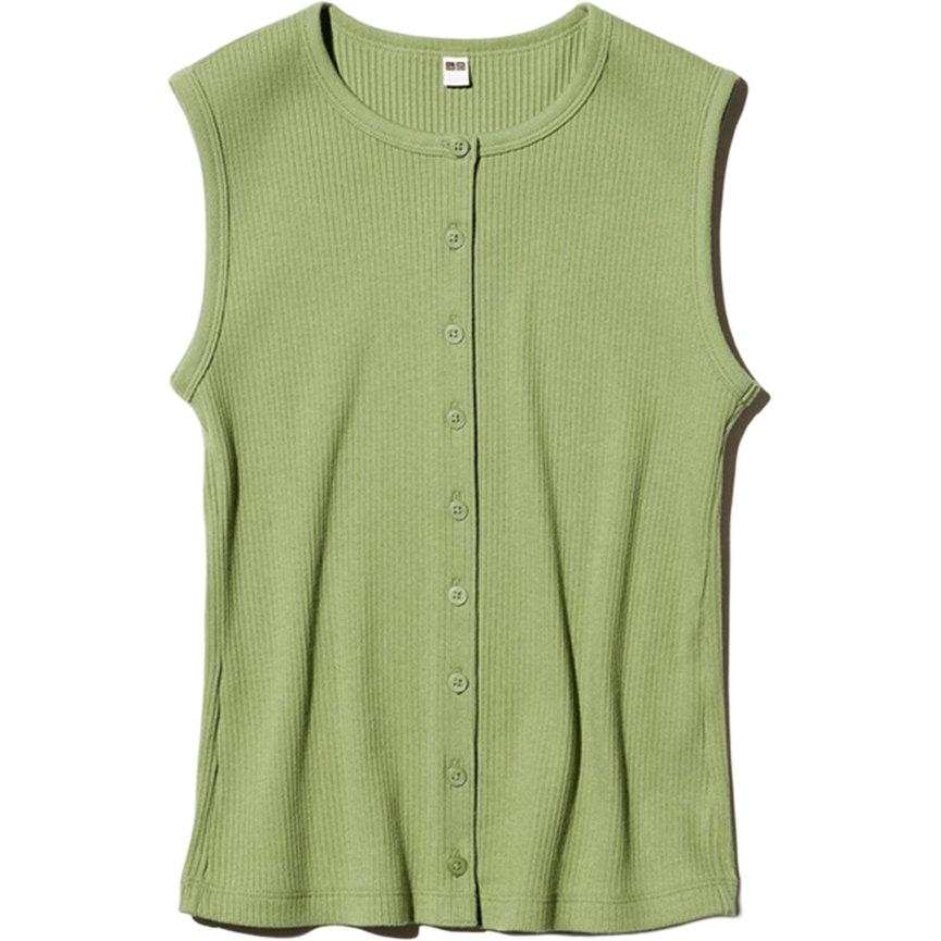 UNIQLO Tank Tops Women's Green Other