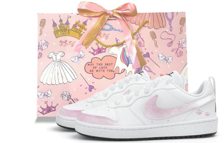 Nike Nike Court Borough 2 Low top Skateboard Shoes Women's White Pink