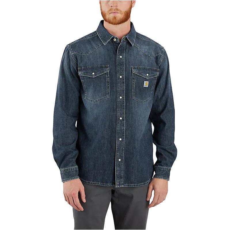 Carhartt 106429 Montana Denim Relaxed LS Shirt Men's