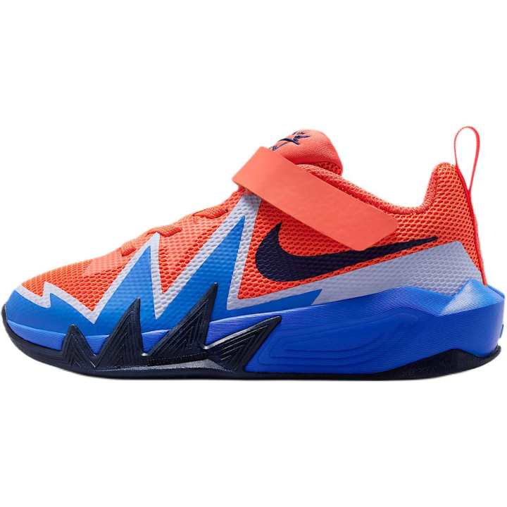 Nike Nike S.T.Dynamite Breathable And Slip Resistant Low top Basketball Shoes Blue Orange Kids'