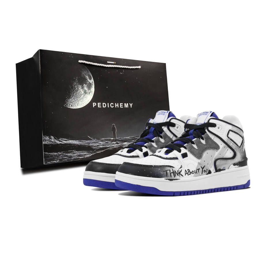 Li-Ning Li Ning Advance 2020 Ink Love Confession, Hand Drawn Graffiti, Shopping Bag Abrasion Resistant Slip Resistant Mid top
