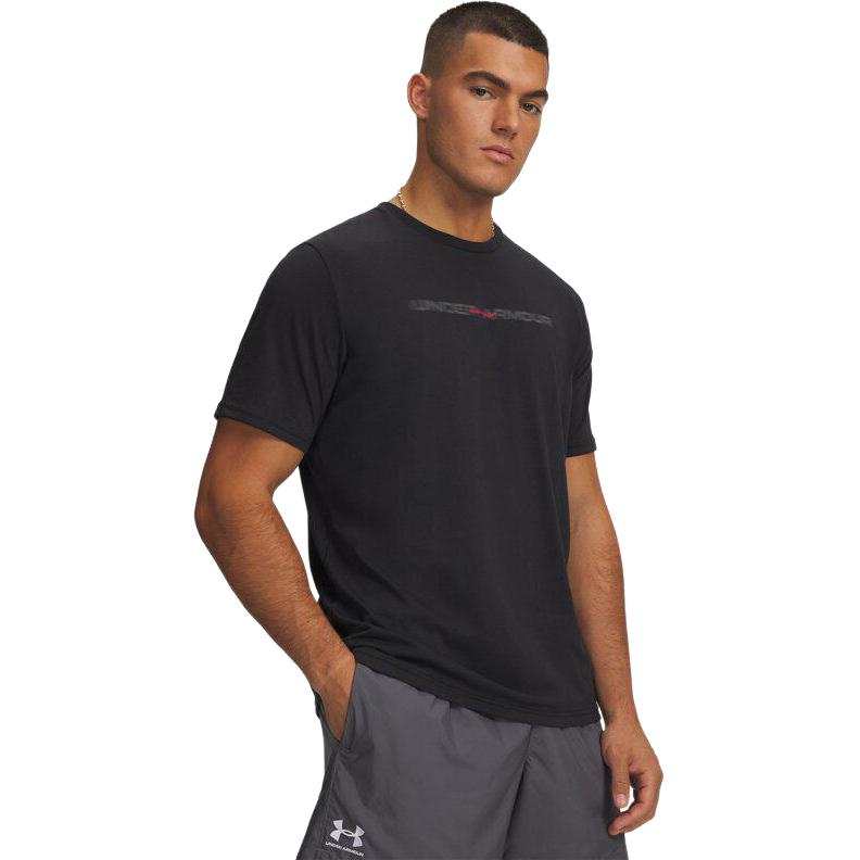 Under Armour T Shirts Unisex Black Crew Neck Moderate Straight Fit