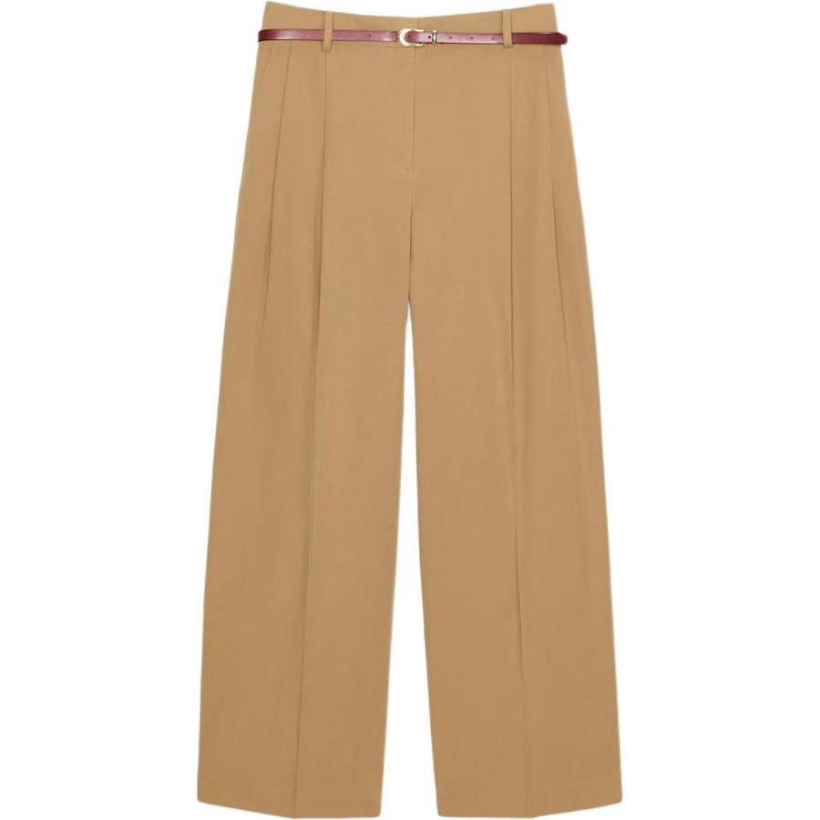 ZARA Casual Pants Women's Tan Moderate Straight Fit Pants