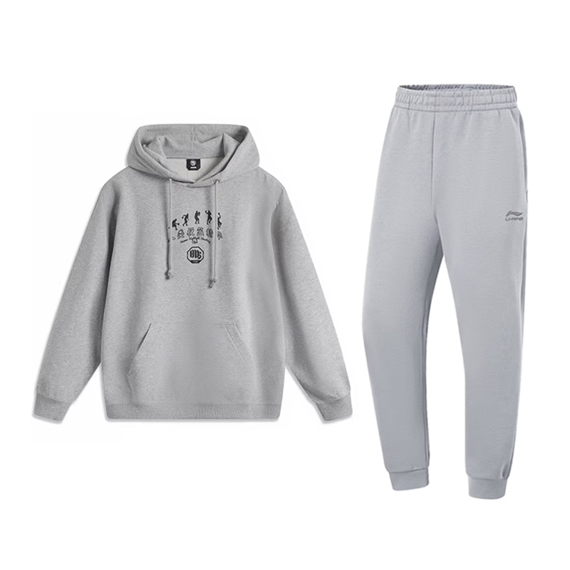 Li-Ning Li Ning Casual Sportswear Unisex Heather Gray+Geologic Gray