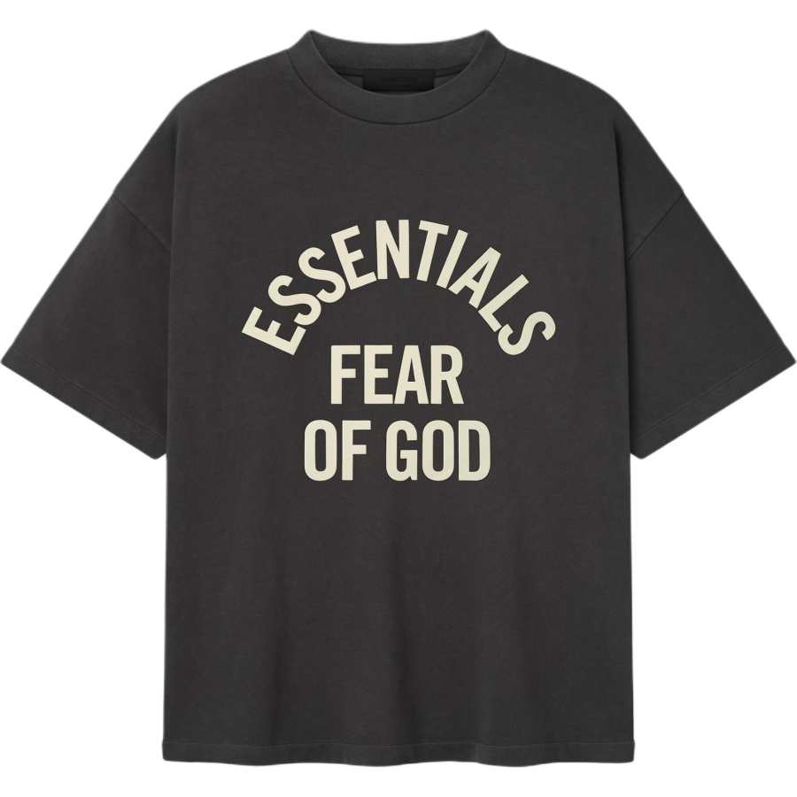 Fear Of God Essentials SS26 CAMPUS 90'S SHORT SLEEVE TEE FADED BLACK T Shirt Men's