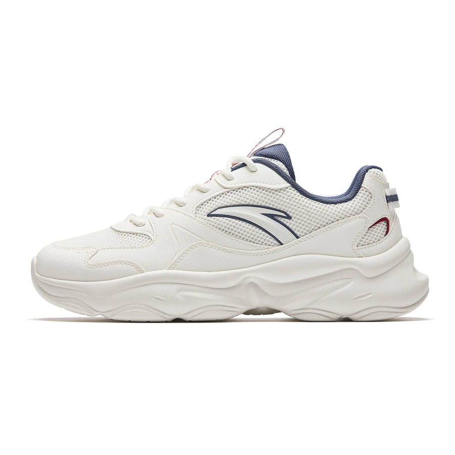 Anta Puffy Star Abrasion Resistant Lightweight Breathable Casual Shoes Men's Ivory White