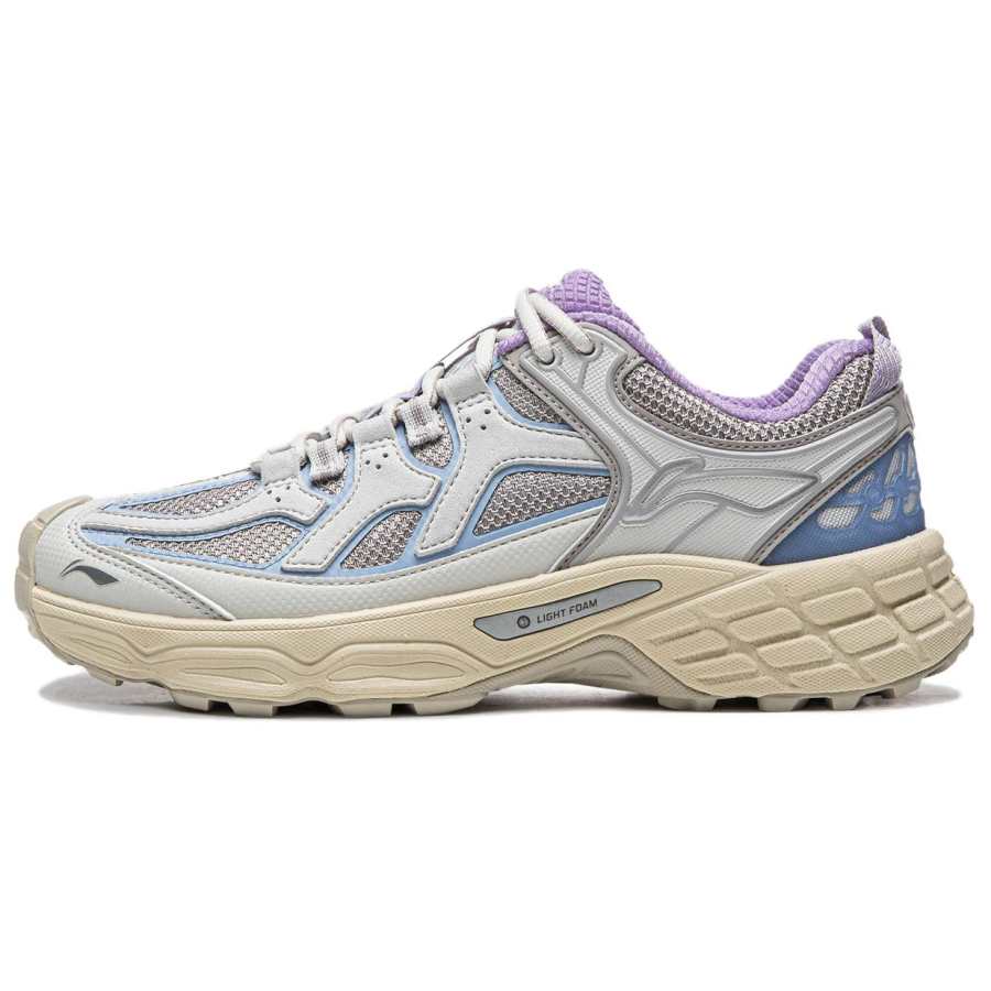 Li-Ning Li Ning Outdoor CF Tracing, Forest Shadow Abrasion Resistant Rebound Low top Hiking Shoes Women's Gray