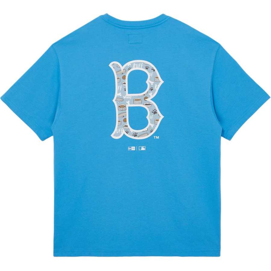 New Era T Shirts Unisex Blue Crew Neck
