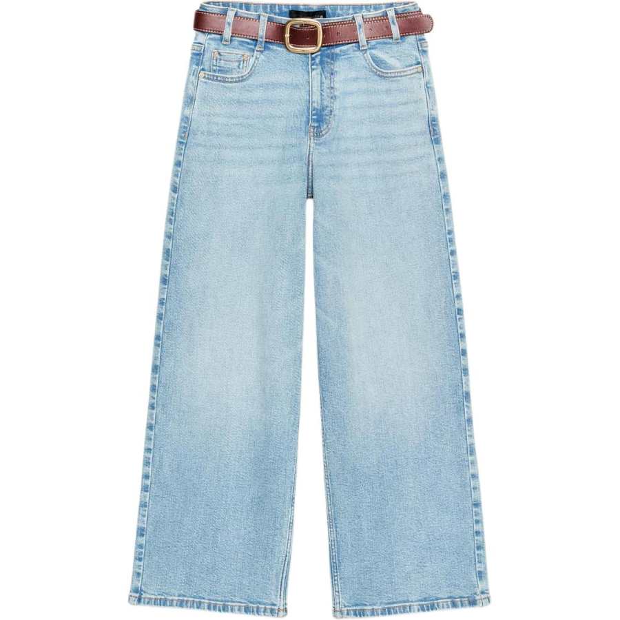 ZARA Jeans Women's Light Blue Moderate Wide Leg Pants