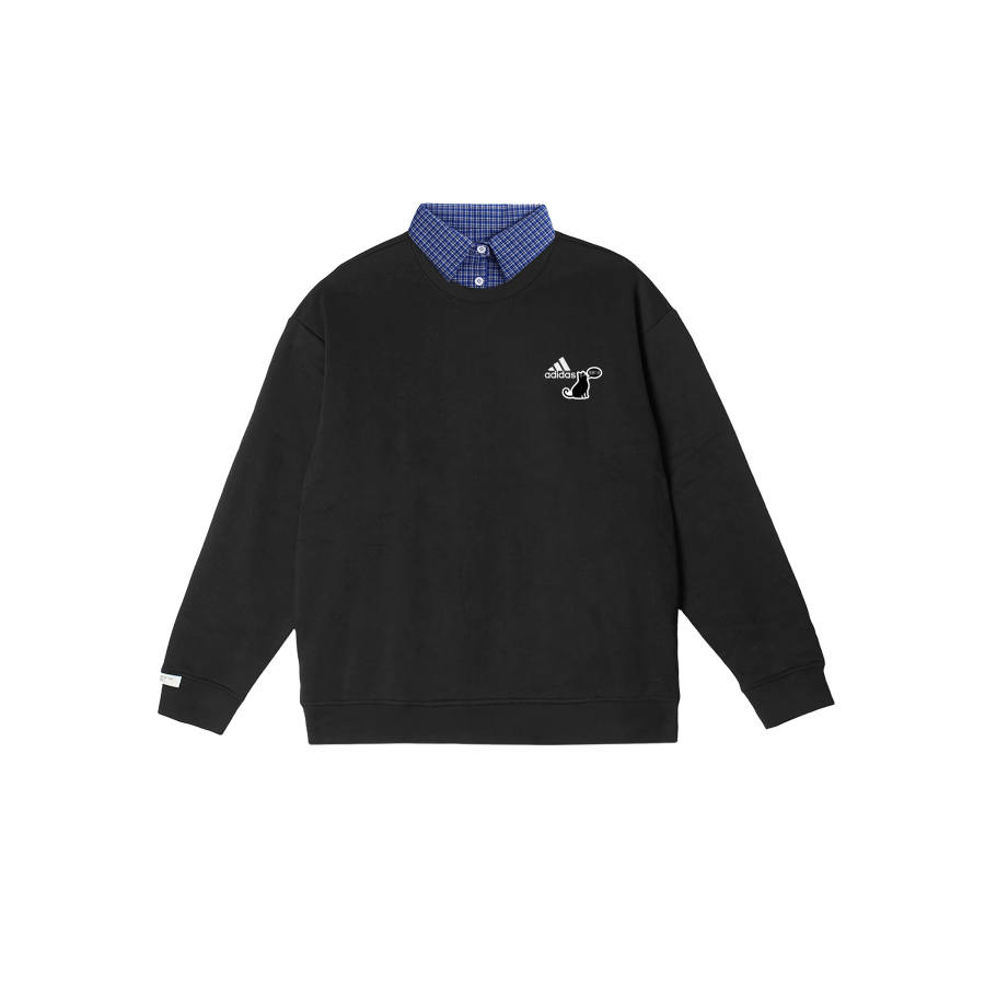 Adidas Adidas LABEL Tuchuan Xunmao YMK Individual Printed Pattern Comfortable Minimalist Style Classic Pullover Fleece Lined