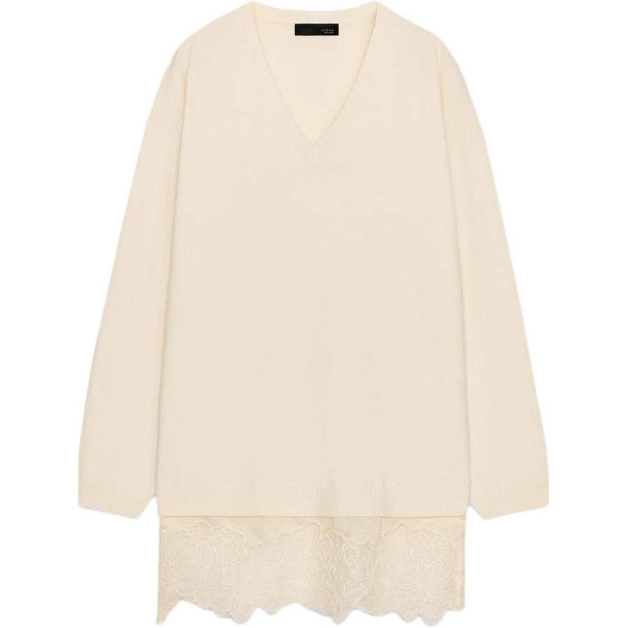 ZARA Sweaters Women's Vanilla V Neck Moderate Other