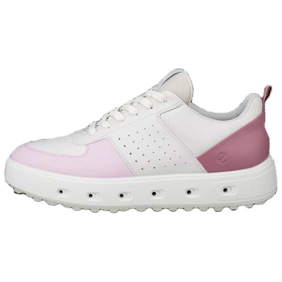 Ecco Golf Street 720 Gtx Cow Leather Low top Casual Shoes Women's White Pink