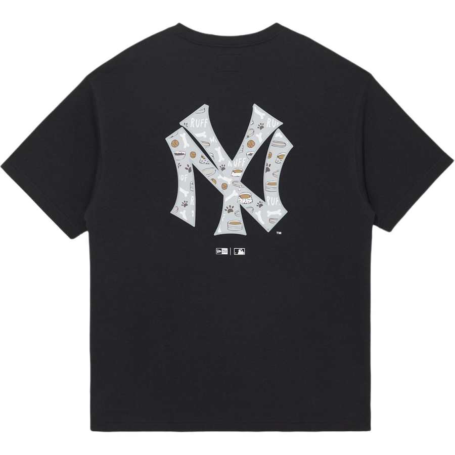 New Era X MLB T Shirts Unisex Black Crew Neck