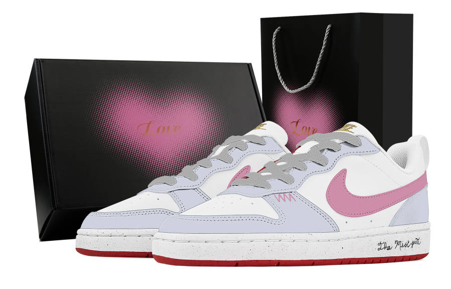 Nike Nike Court Borough Maris Sal Butter, Heart Box Abrasion Resistant Slip Resistant Low top Skateboard Shoes Unisex