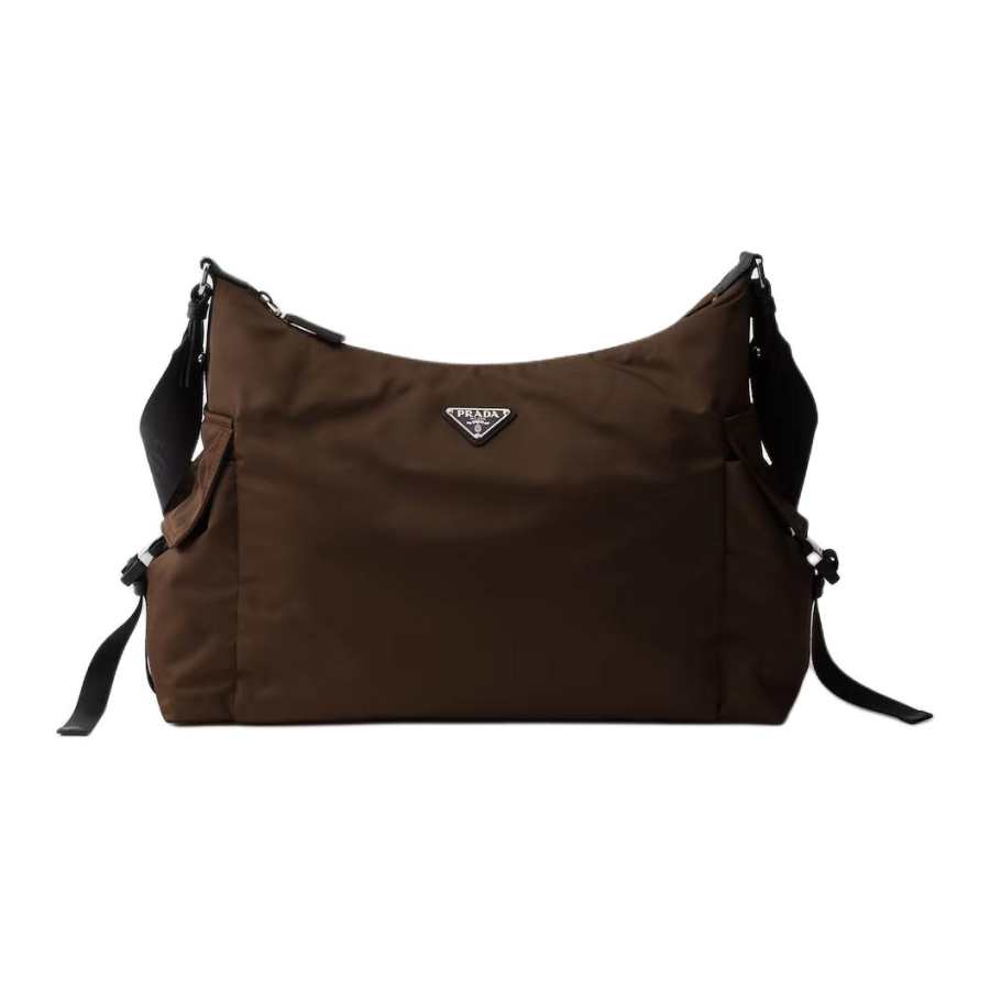 PRADA PRADA Re NylonExplore Recycled Polyamide Handbag Men's Caramel