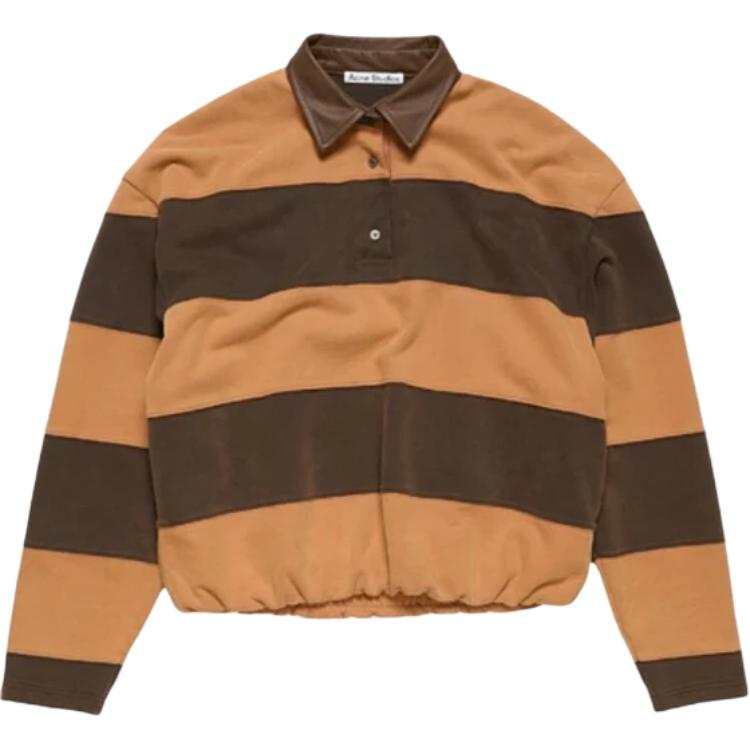 Acne Studios Acne Studios Polo Shirts Men's Dark Brown Lapel Moderate Other