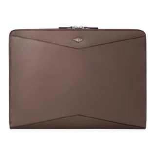 CARTIER Losange Cow Leather Clutch Men's Black Pepper Gray
